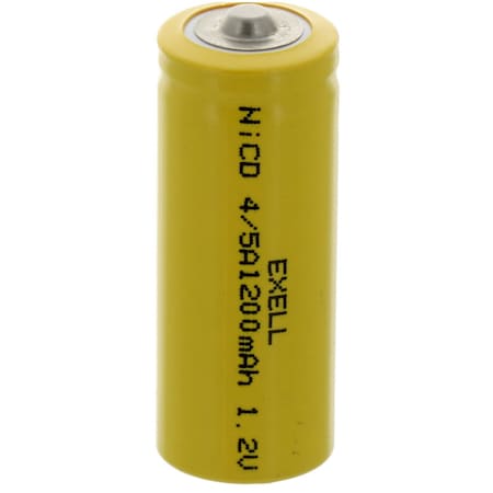Exell Battery 4/5A 1.2V 1200mAh NiCD Button Top Rechargeable Battery EBC-301